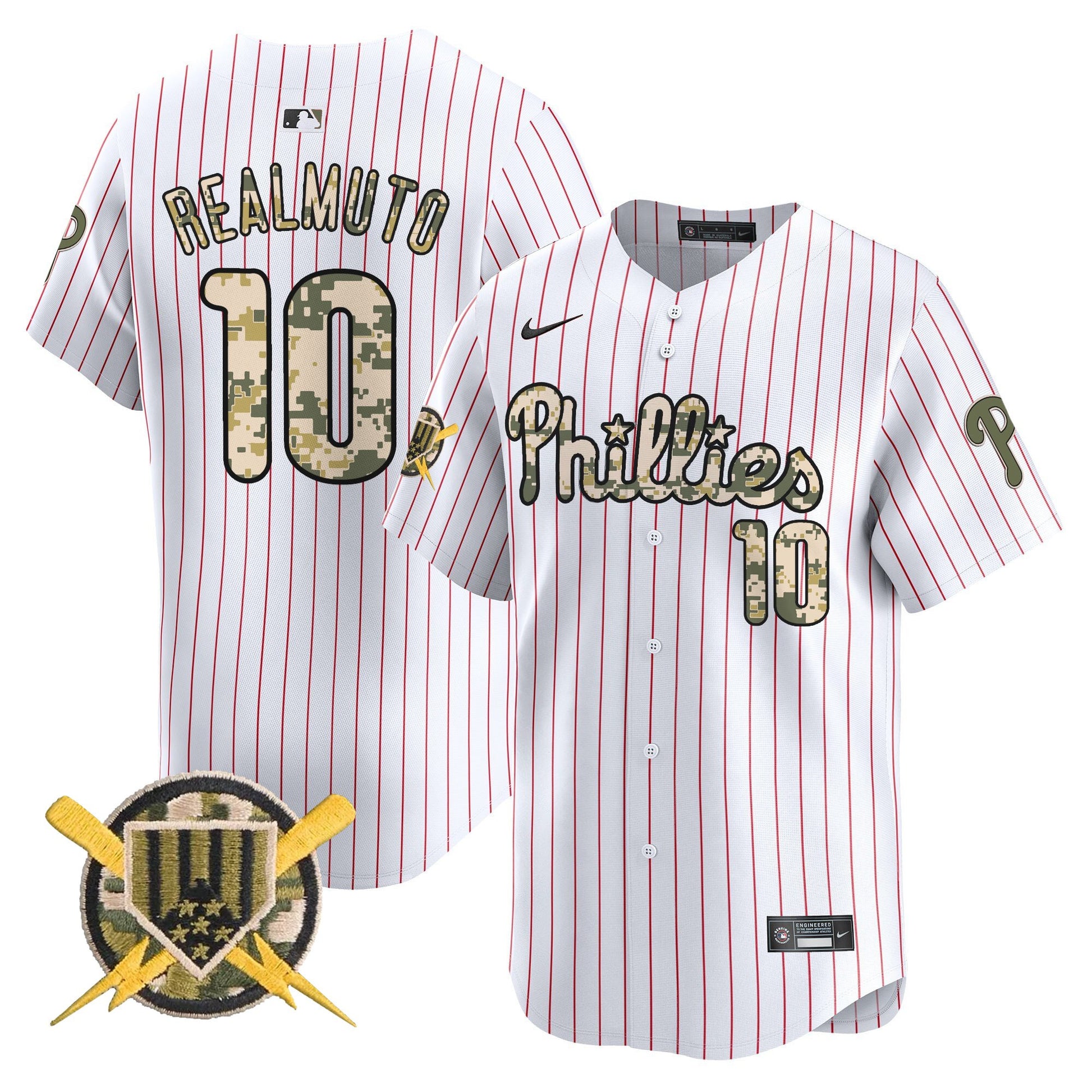 Philadelphia Phillies Armed Forces Day Vapor Premier Limited Jersey - All Stitched V2