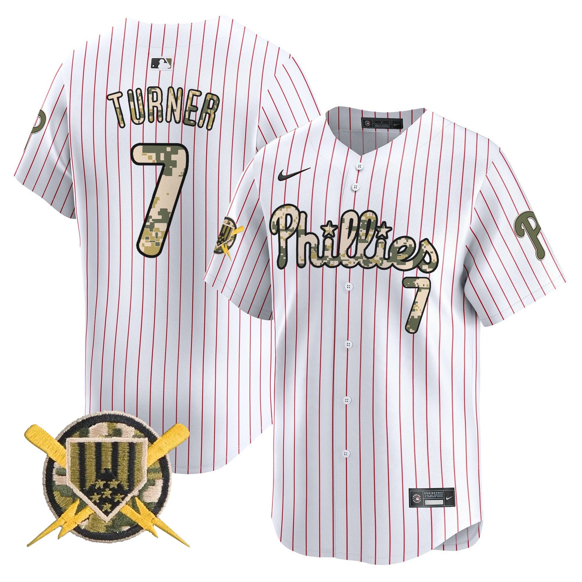 Philadelphia Phillies Armed Forces Day Vapor Premier Limited Jersey - All Stitched V2