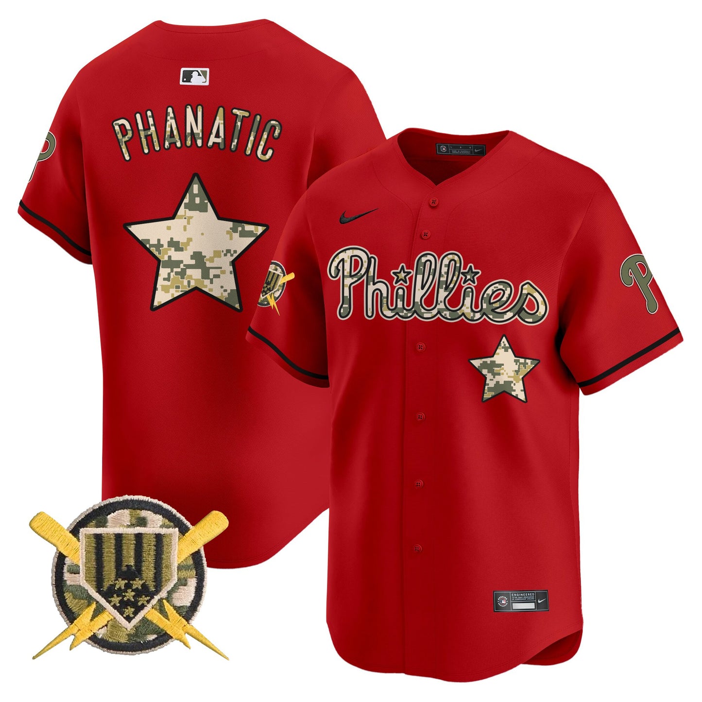 Philadelphia Phillies Armed Forces Day Vapor Premier Limited Jersey - All Stitched V2