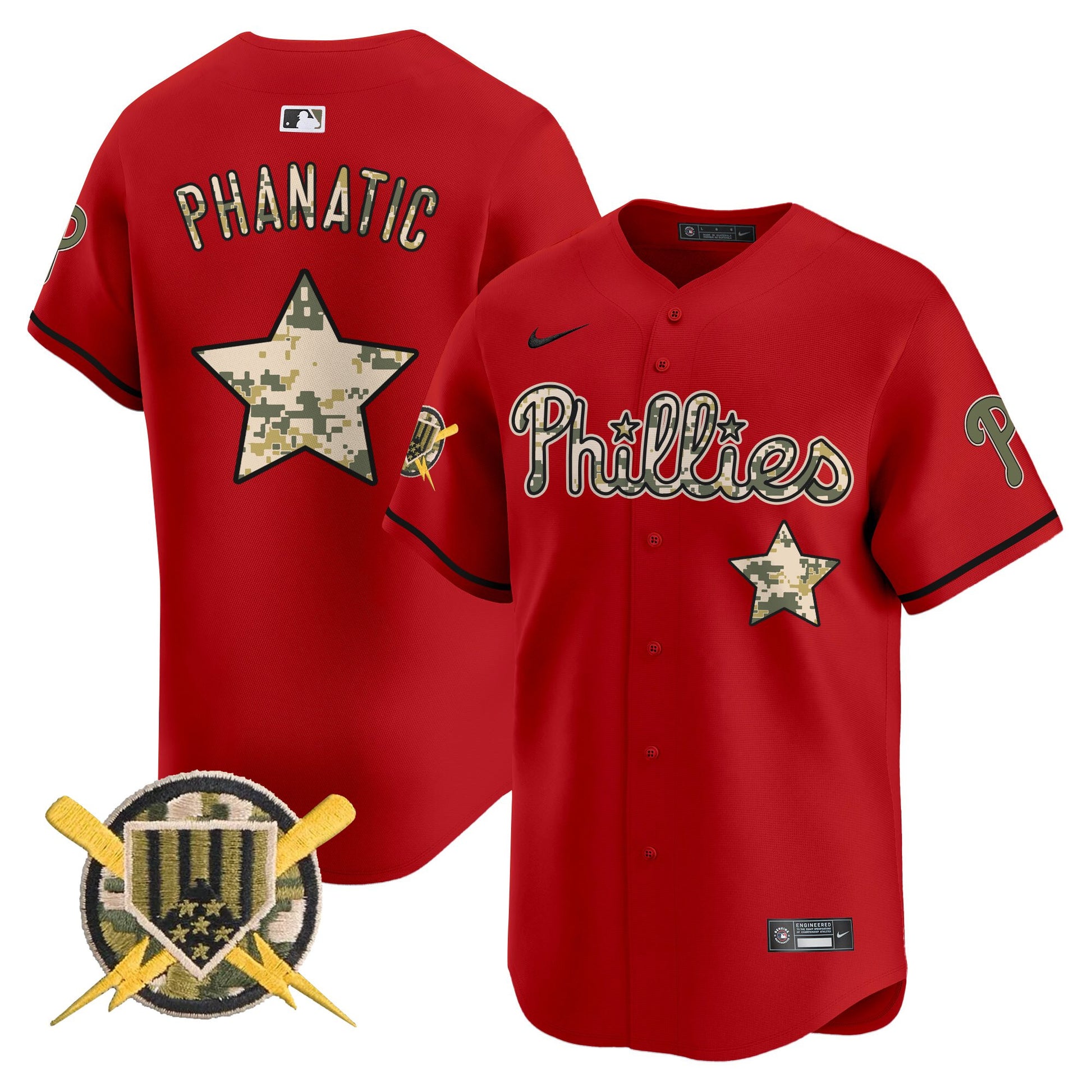 Philadelphia Phillies Armed Forces Day Vapor Premier Limited Jersey - All Stitched V2