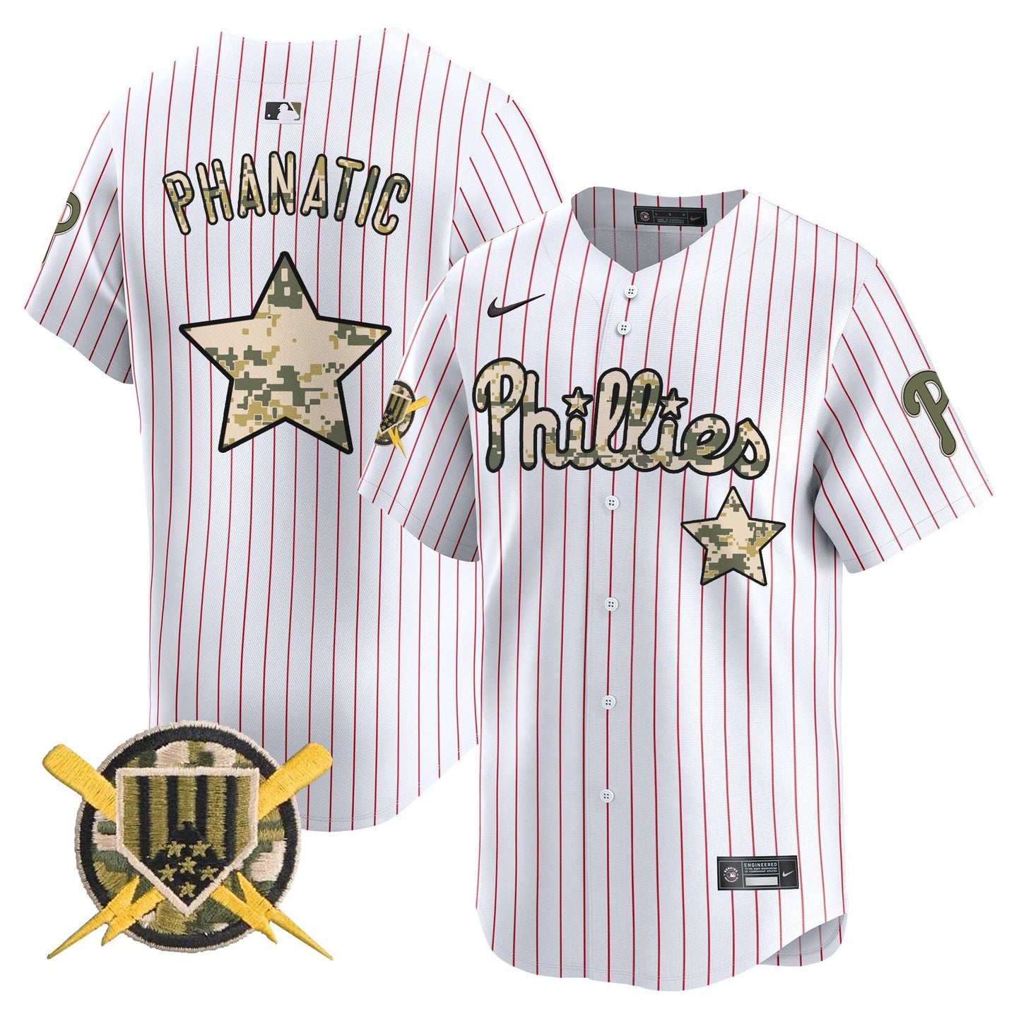 Philadelphia Phillies Armed Forces Day Vapor Premier Limited Jersey - All Stitched V2