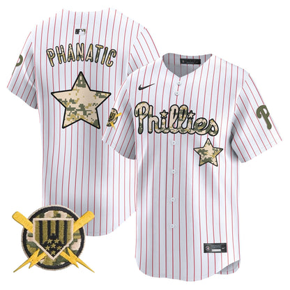 Philadelphia Phillies Armed Forces Day Vapor Premier Limited Jersey - All Stitched V2