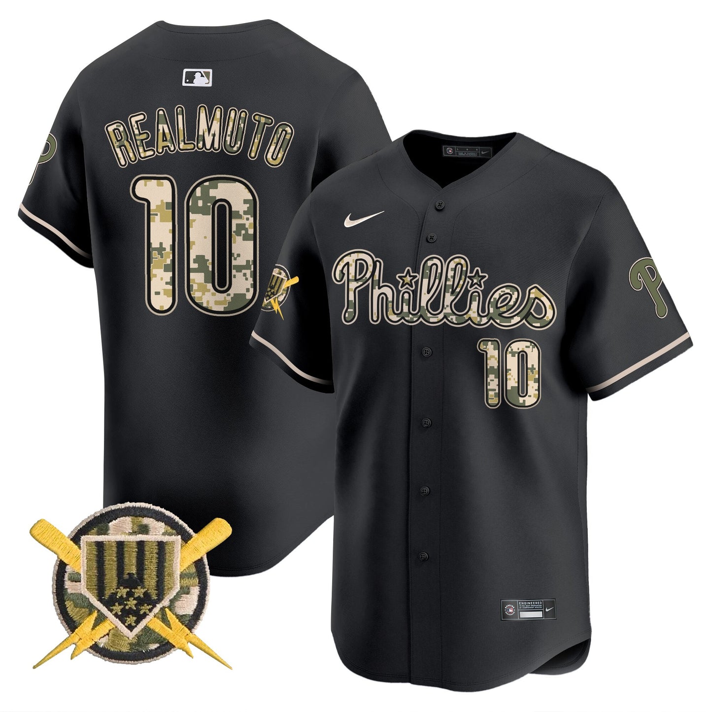 Philadelphia Phillies Armed Forces Day Vapor Premier Limited Jersey - All Stitched V2