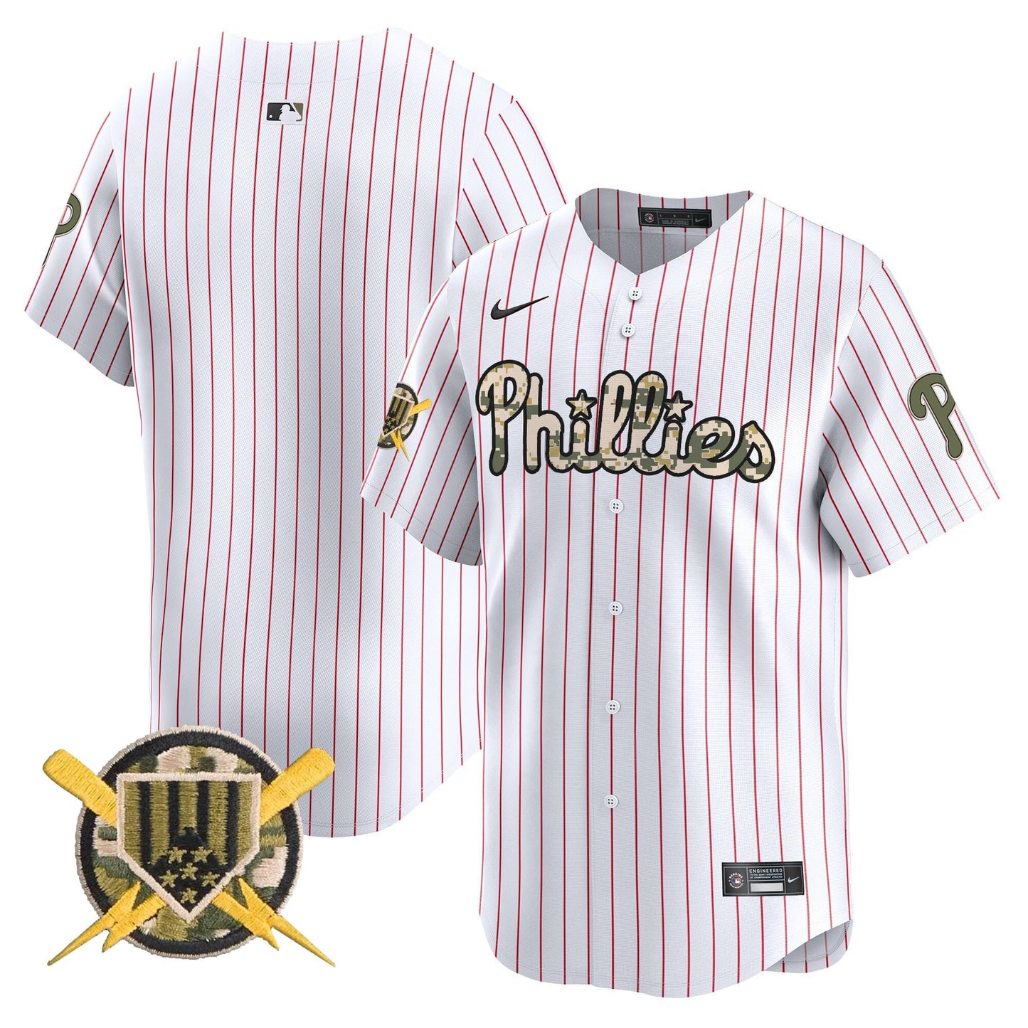 Philadelphia Phillies Armed Forces Day Vapor Premier Limited Jersey - All Stitched V2