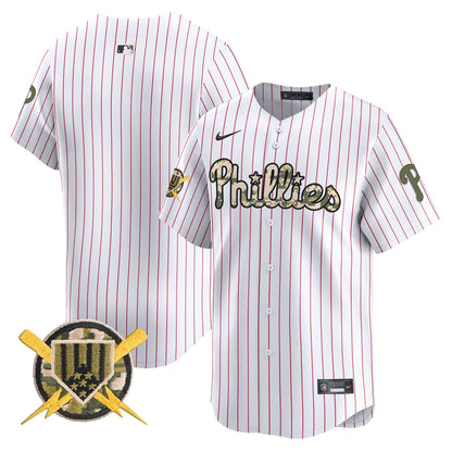 Philadelphia Phillies Armed Forces Day Vapor Premier Limited Jersey - All Stitched V2