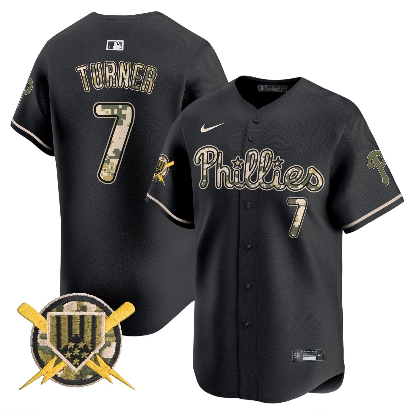 Philadelphia Phillies Armed Forces Day Vapor Premier Limited Jersey - All Stitched V2