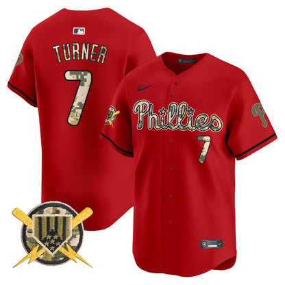 Philadelphia Phillies Armed Forces Day Vapor Premier Limited Jersey - All Stitched V2