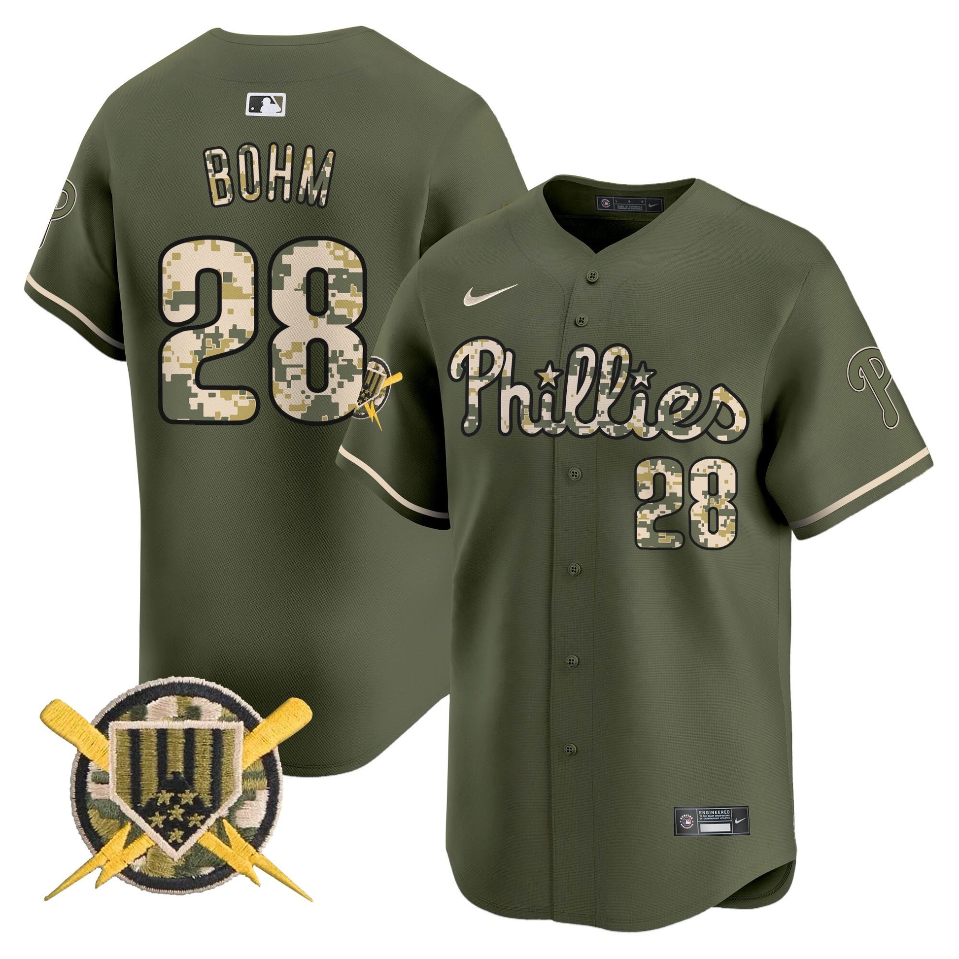Philadelphia Phillies Armed Forces Day Vapor Premier Limited Jersey - All Stitched V2