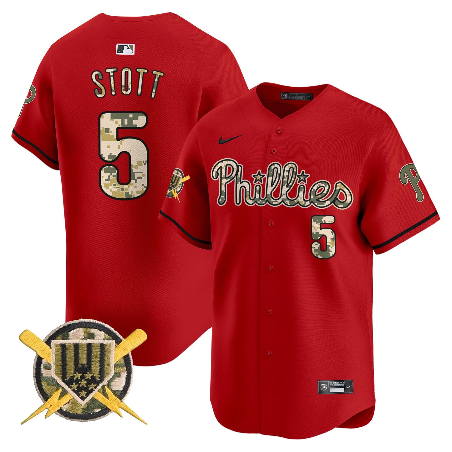 Philadelphia Phillies Armed Forces Day Vapor Premier Limited Jersey - All Stitched V2