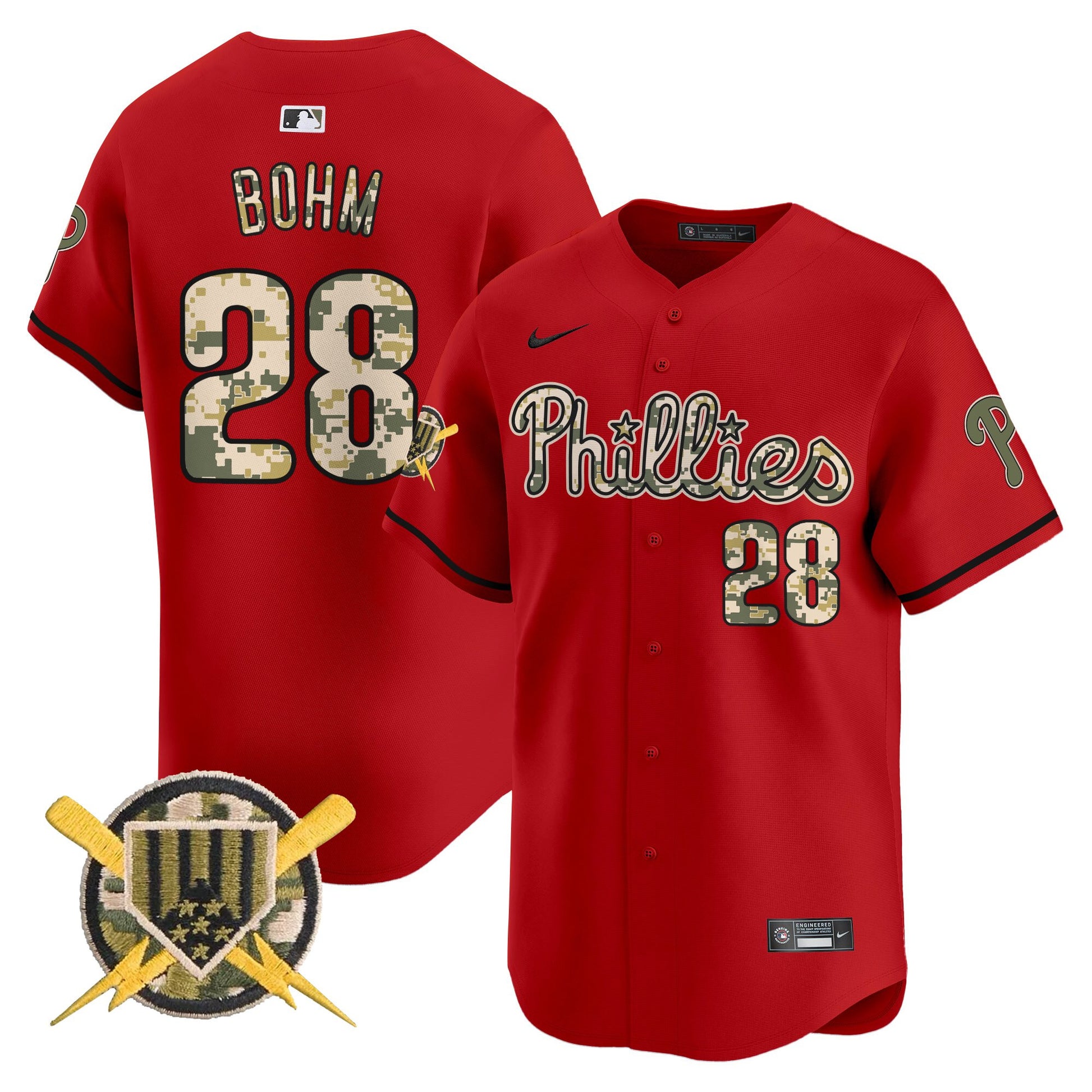 Philadelphia Phillies Armed Forces Day Vapor Premier Limited Jersey - All Stitched V2