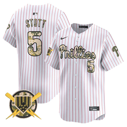 Philadelphia Phillies Armed Forces Day Vapor Premier Limited Jersey - All Stitched V2