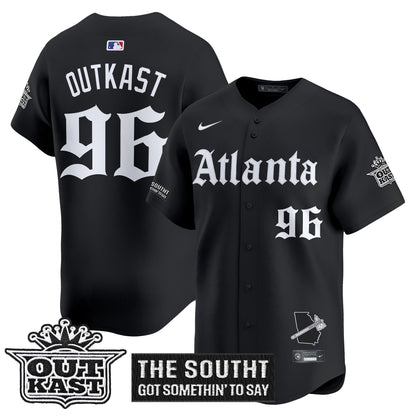 Men's Atlanta Braves 'Gothic South x Outkast Edition' Vapor Premier Limited Jersey - All Stitched