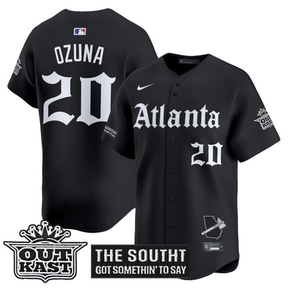Men's Atlanta Braves 'Gothic South x Outkast Edition' Vapor Premier Limited Jersey - All Stitched