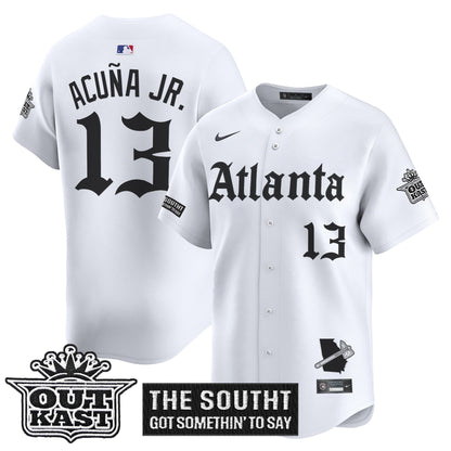 Men's Atlanta Braves 'Gothic South x Outkast Edition' Vapor Premier Limited Jersey - All Stitched