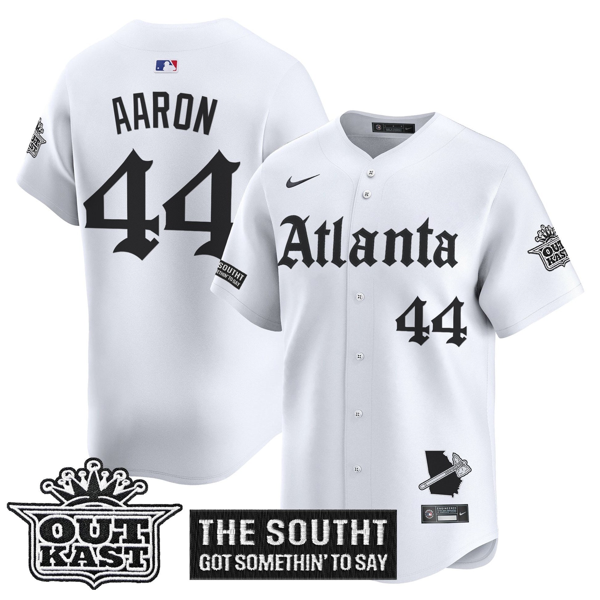 Men's Atlanta Braves 'Gothic South x Outkast Edition' Vapor Premier Limited Jersey - All Stitched