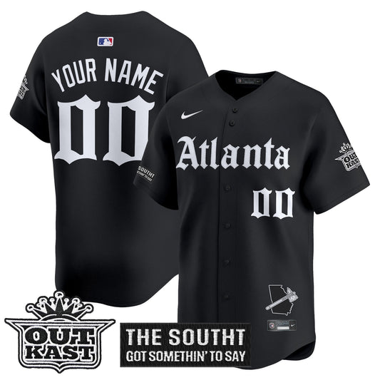Atlanta Braves 'Gothic South x Outkast Edition' Vapor Premier Limited Custom Jersey - All Stitched