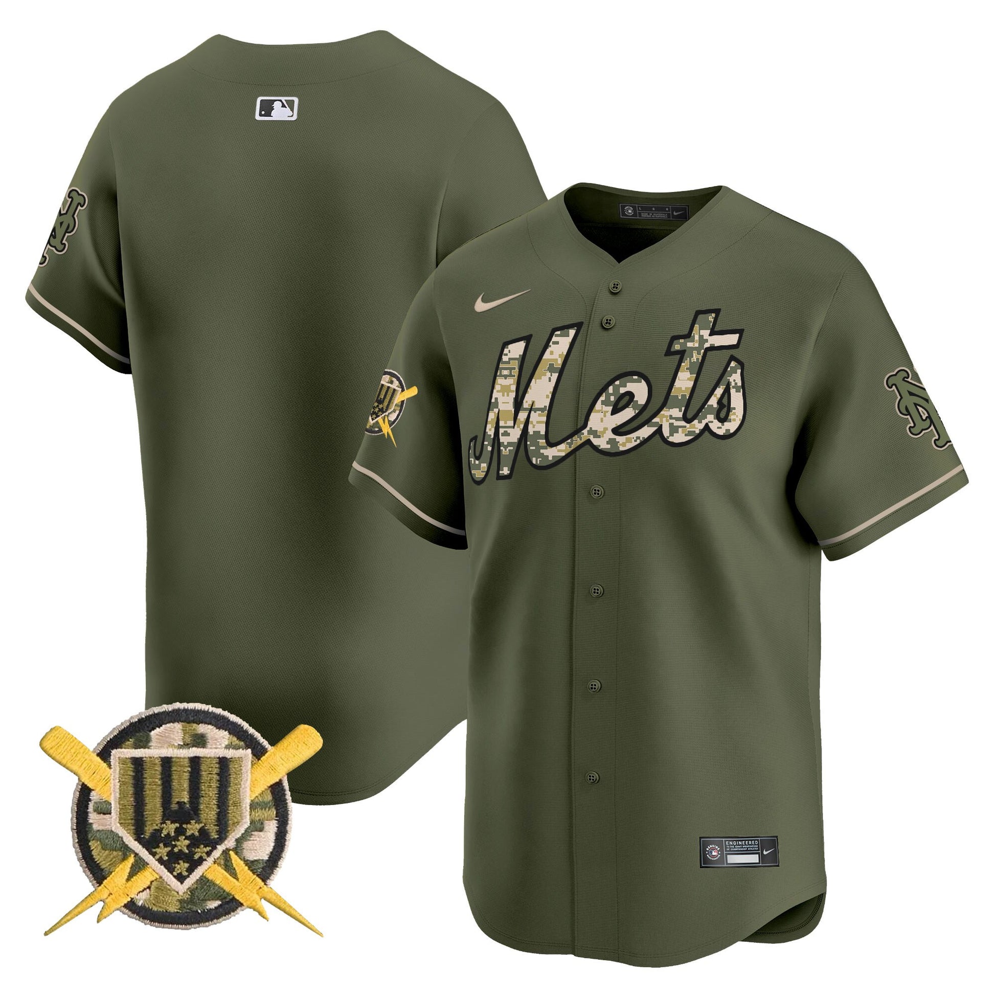 Mets Armed Forces Day Vapor Premier Limited Jersey - All Stitched