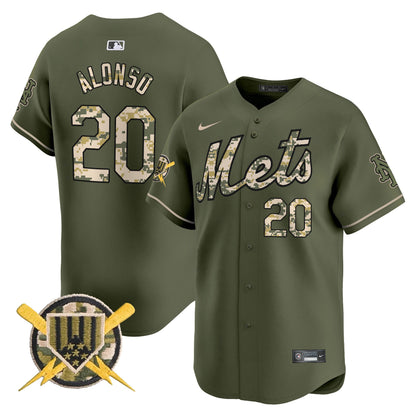 Mets Armed Forces Day Vapor Premier Limited Jersey - All Stitched