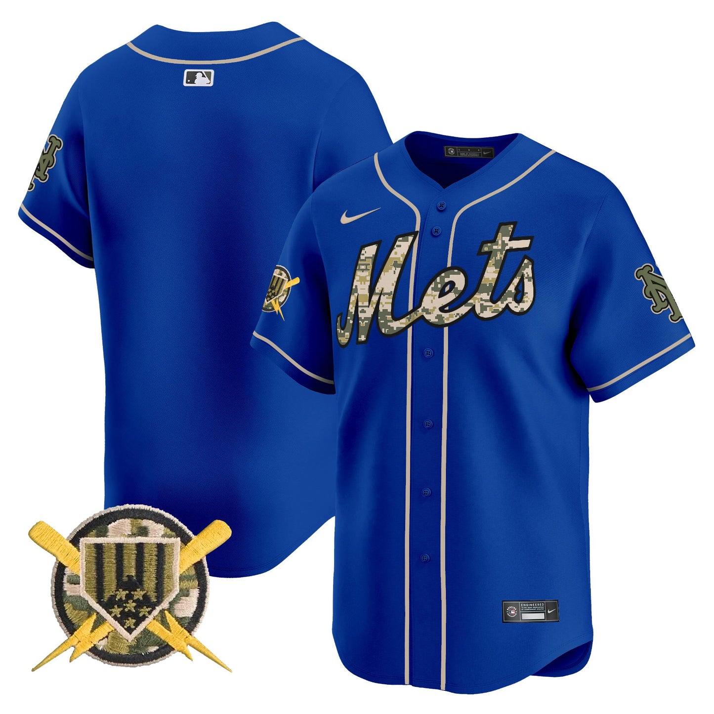 Mets Armed Forces Day Vapor Premier Limited Jersey - All Stitched