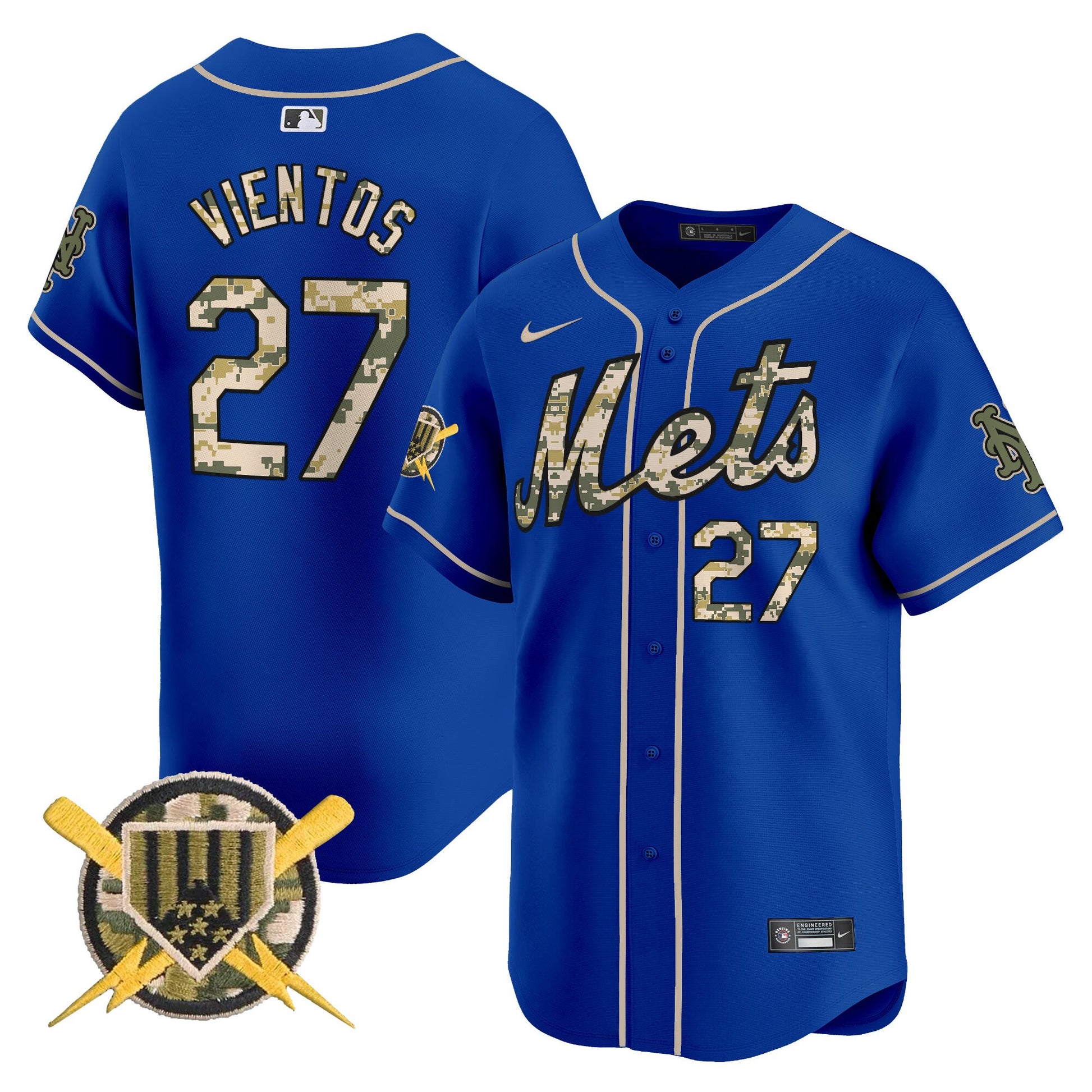Mets Armed Forces Day Vapor Premier Limited Jersey - All Stitched