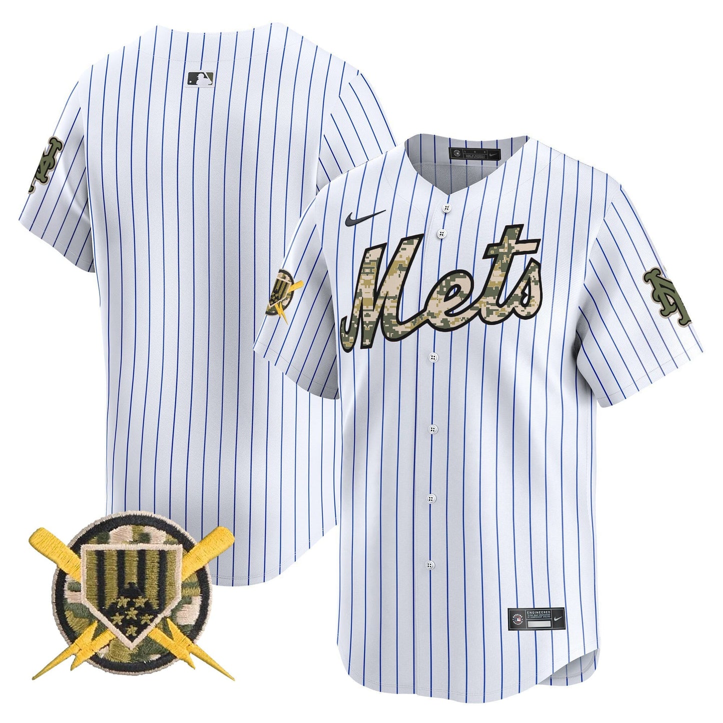 Mets Armed Forces Day Vapor Premier Limited Jersey - All Stitched