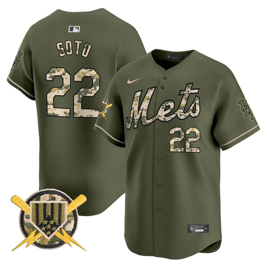 Mets Armed Forces Day Vapor Premier Limited Jersey - All Stitched