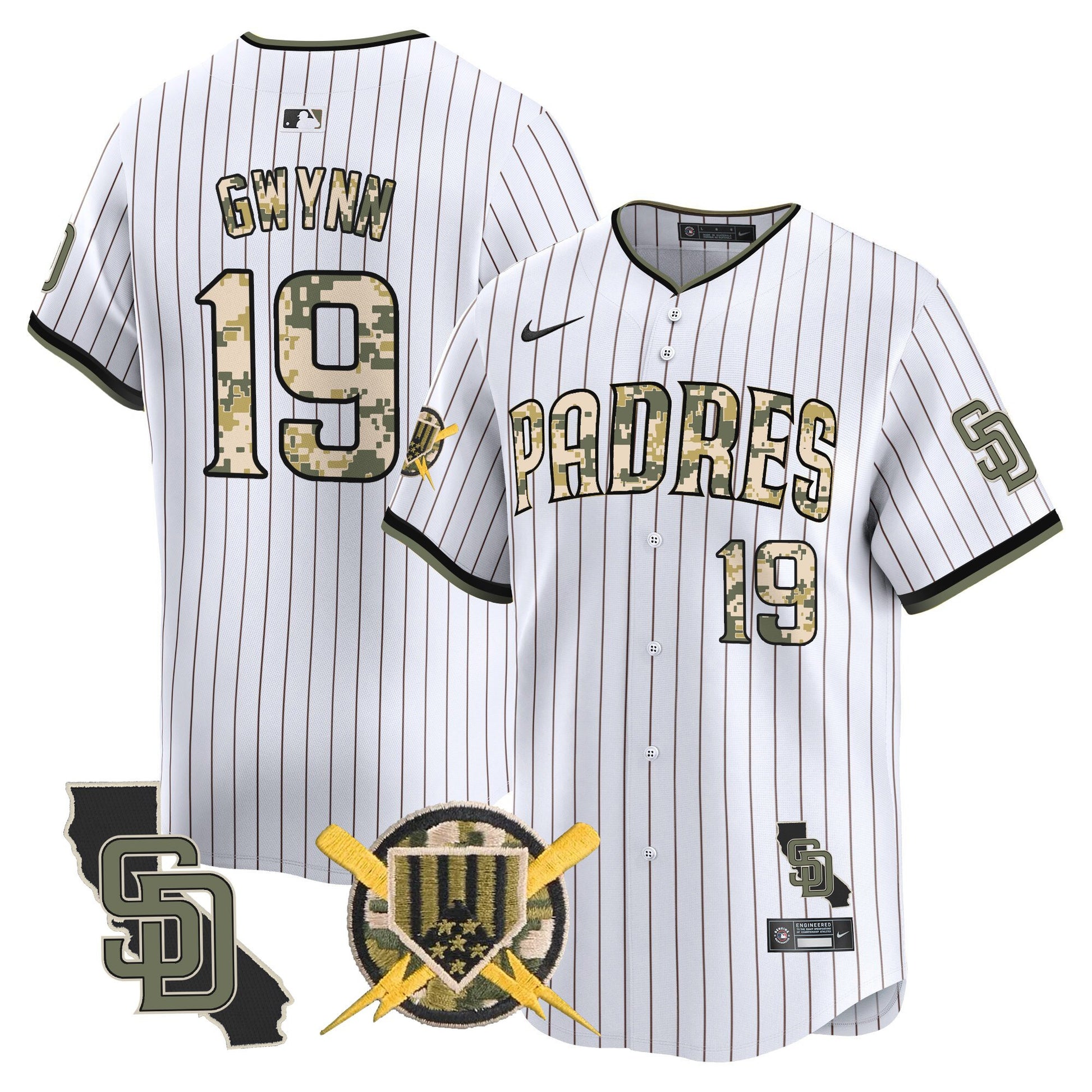 Padres Armed Forces Day Vapor Premier Limited Jersey - All Stitched