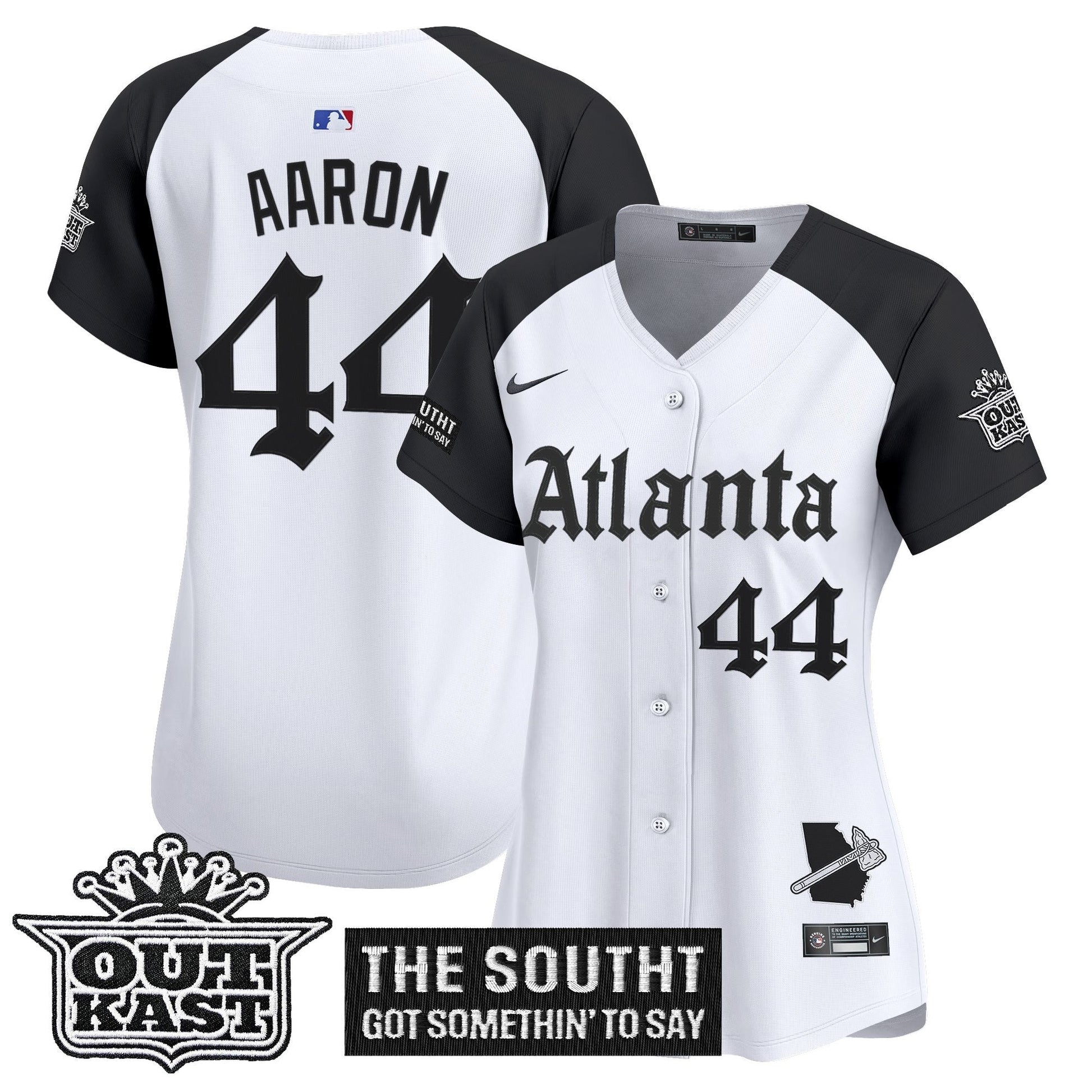 Women's Atlanta Braves 'Gothic South x Outkast Edition' Vapor Premier Limited Jersey - All Stitched