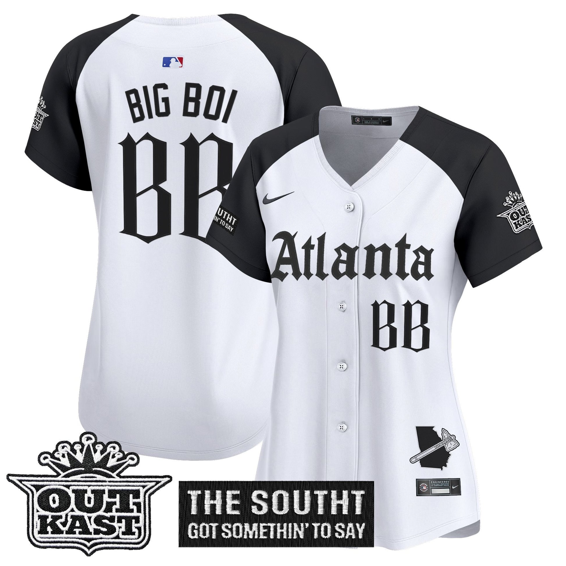 Women's Atlanta Braves 'Gothic South x Outkast Edition' Vapor Premier Limited Jersey - All Stitched