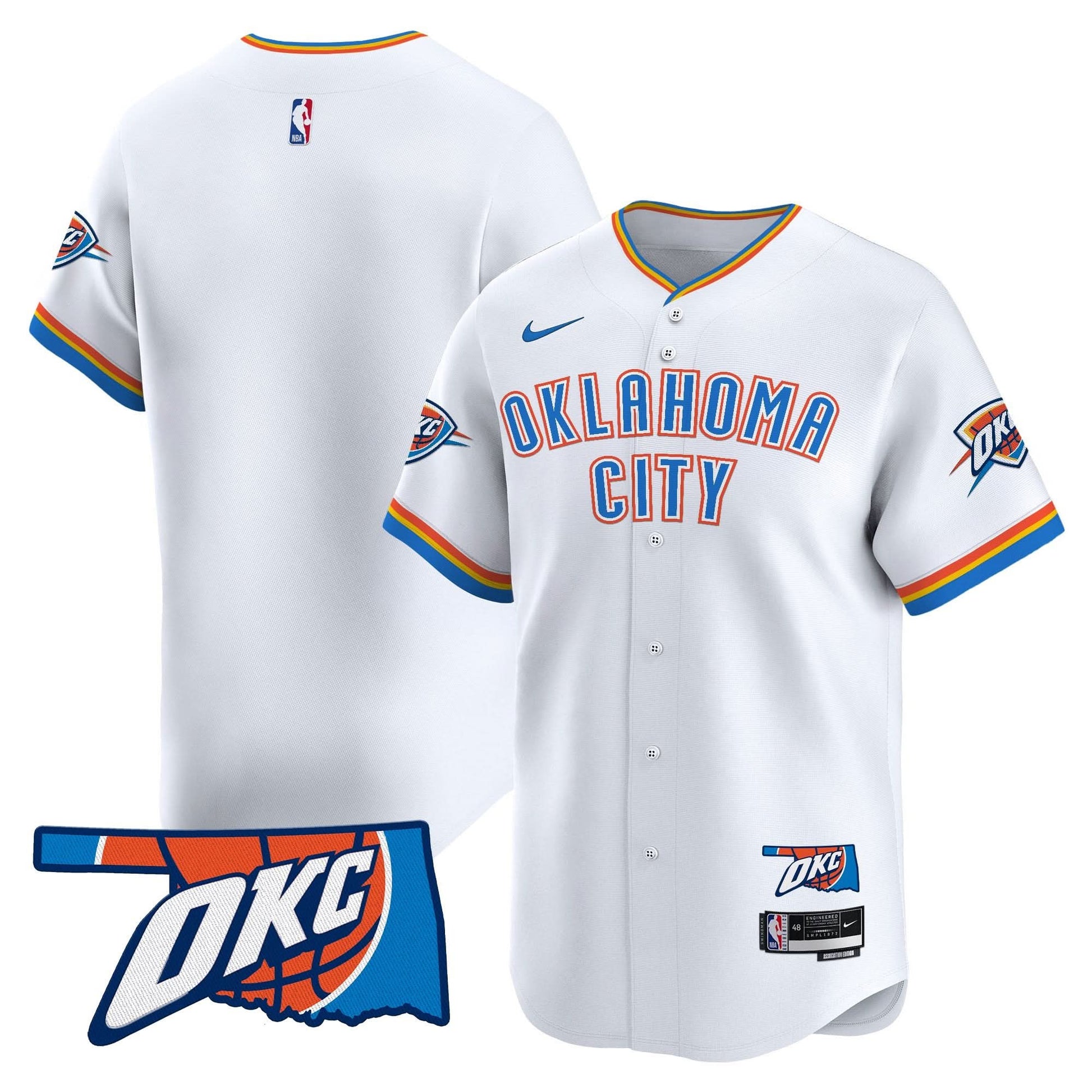 Men's Oklahoma City Thunder Vapor Baseball Jersey - All Stitched