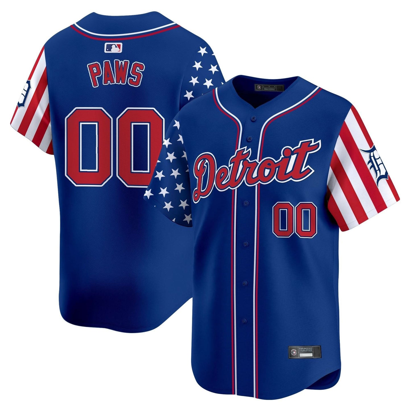 Men's Detroit Tigers 2025 Independence Day Vapor Premier Limited Jersey - All Stitched