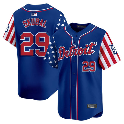 Men's Detroit Tigers 2025 Independence Day Vapor Premier Limited Jersey - All Stitched