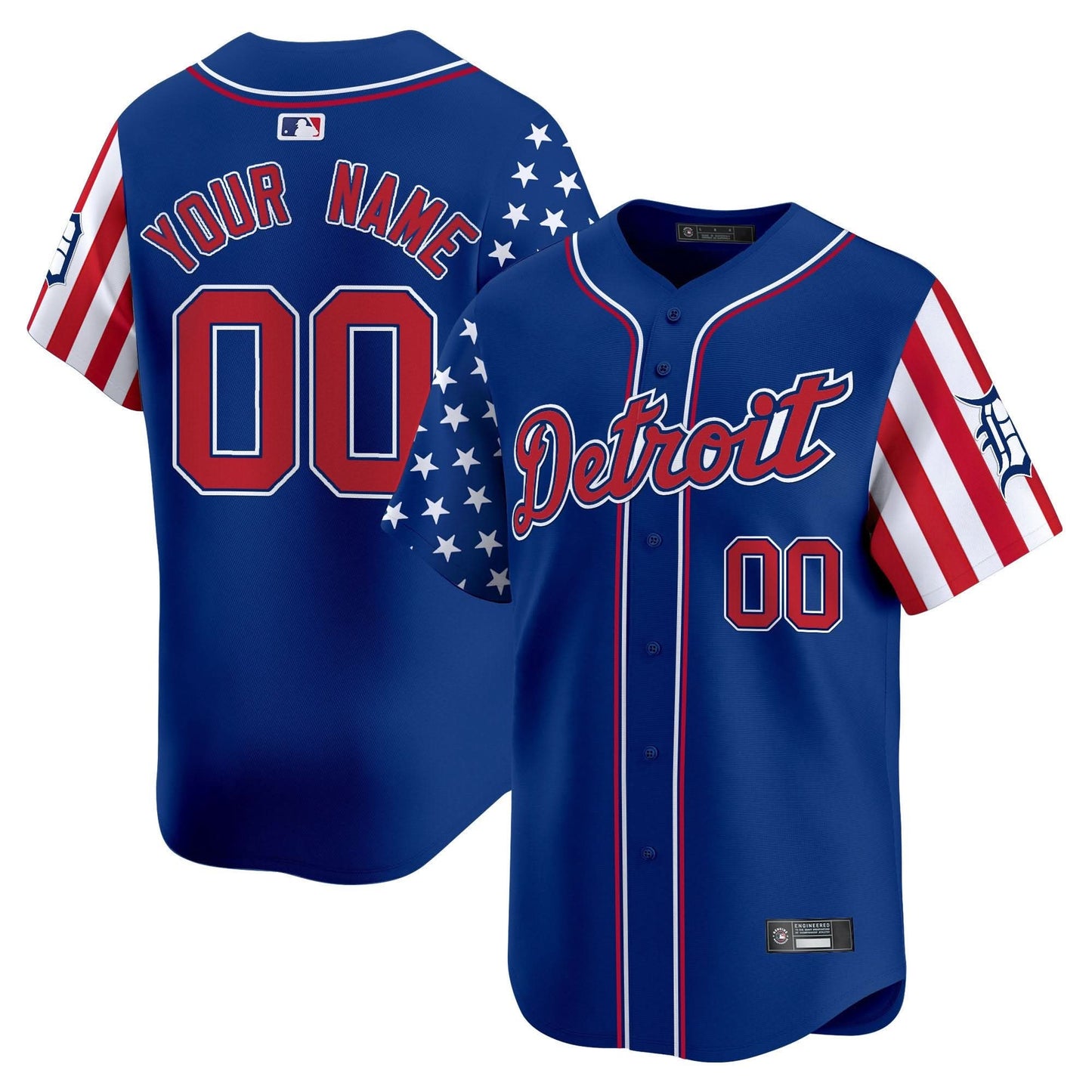 Detroit Tigers 2025 Memorial Day Vapor Premier Limited Custom Jersey - All Stitched