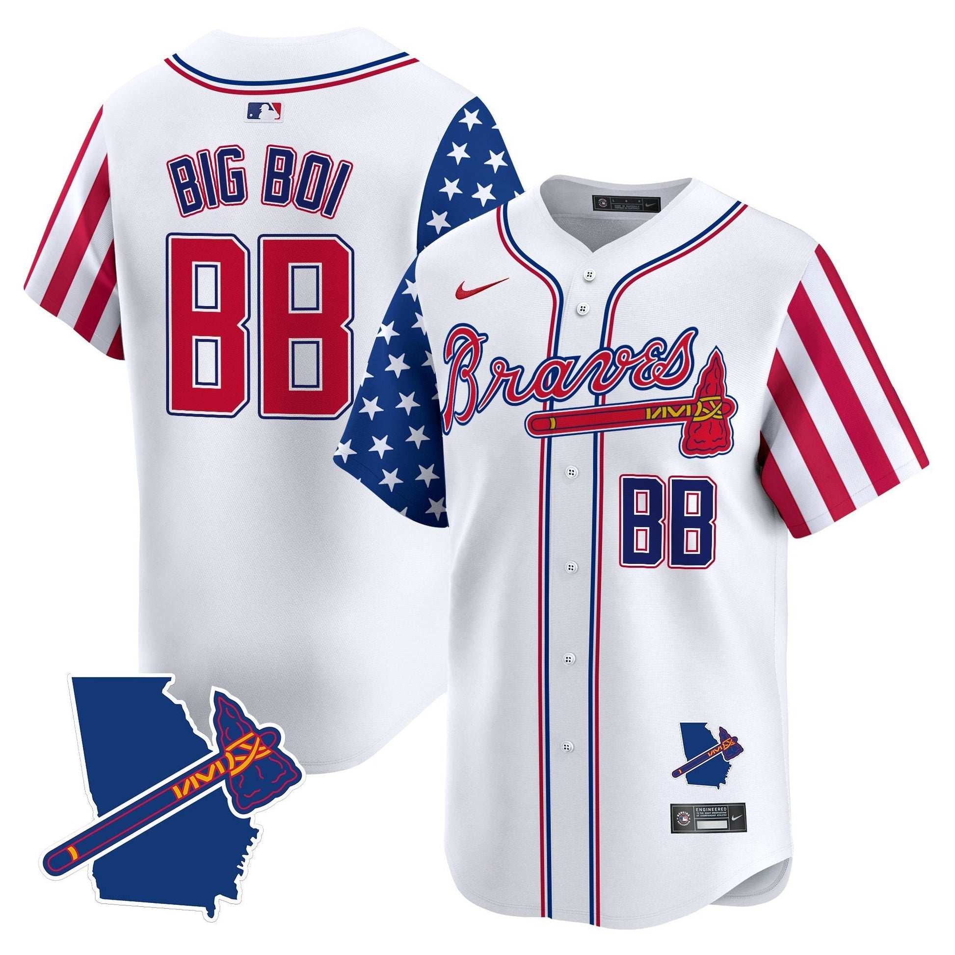 Men's Atlanta Braves 2025 Memorial Day Vapor Premier Limited Jersey - All Stitched
