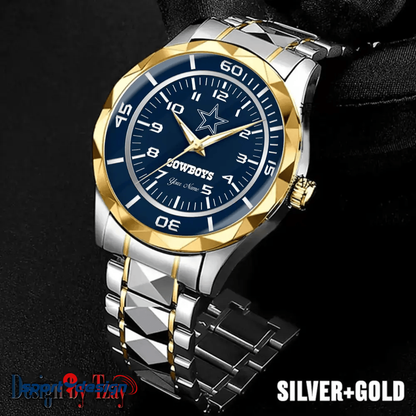 Dallas Cowboys Best Dad Ever Luxury Diamond Men Watch Father's Day Gift