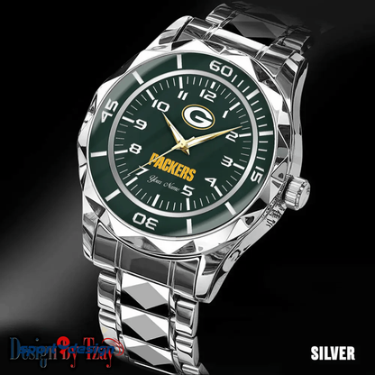 Green Bay Packers Best Dad Ever Luxury Diamond Men Watch Father's Day Gift