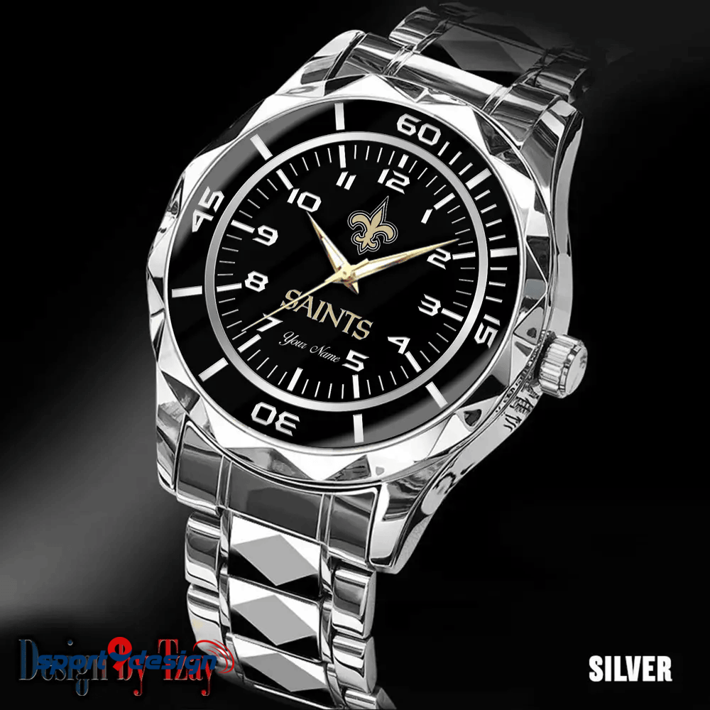 New Orleans Saints Best Dad Ever Luxury Diamond Men Watch Father's Day Gift