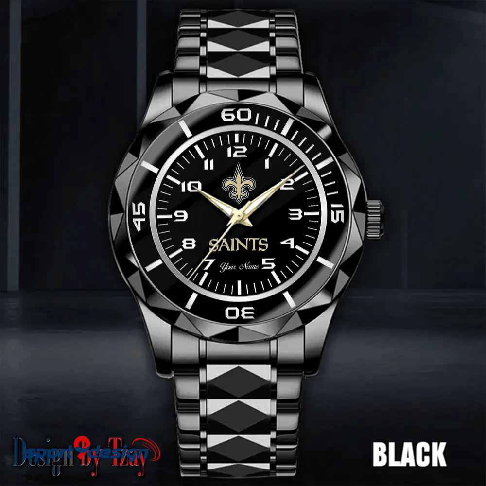 New Orleans Saints Best Dad Ever Luxury Diamond Men Watch Father's Day Gift