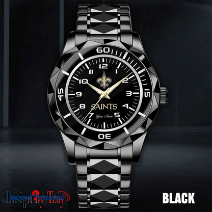New Orleans Saints Best Dad Ever Luxury Diamond Men Watch Father's Day Gift