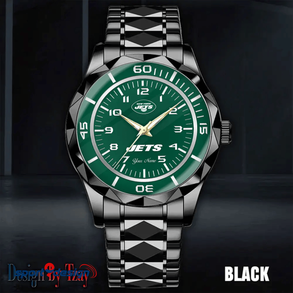 New York Jets Best Dad Ever Luxury Diamond Men Watch Father's Day Gift