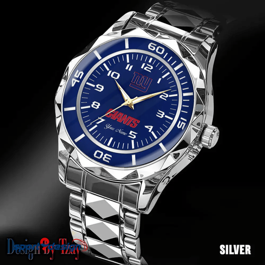 New York Giants Best Dad Ever Luxury Diamond Men Watch Father's Day Gift