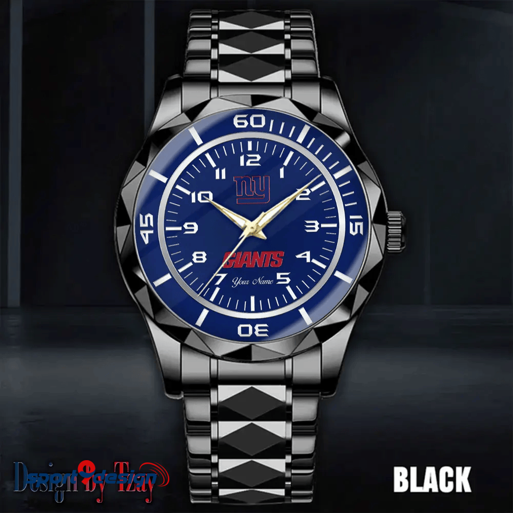 New York Giants Best Dad Ever Luxury Diamond Men Watch Father's Day Gift
