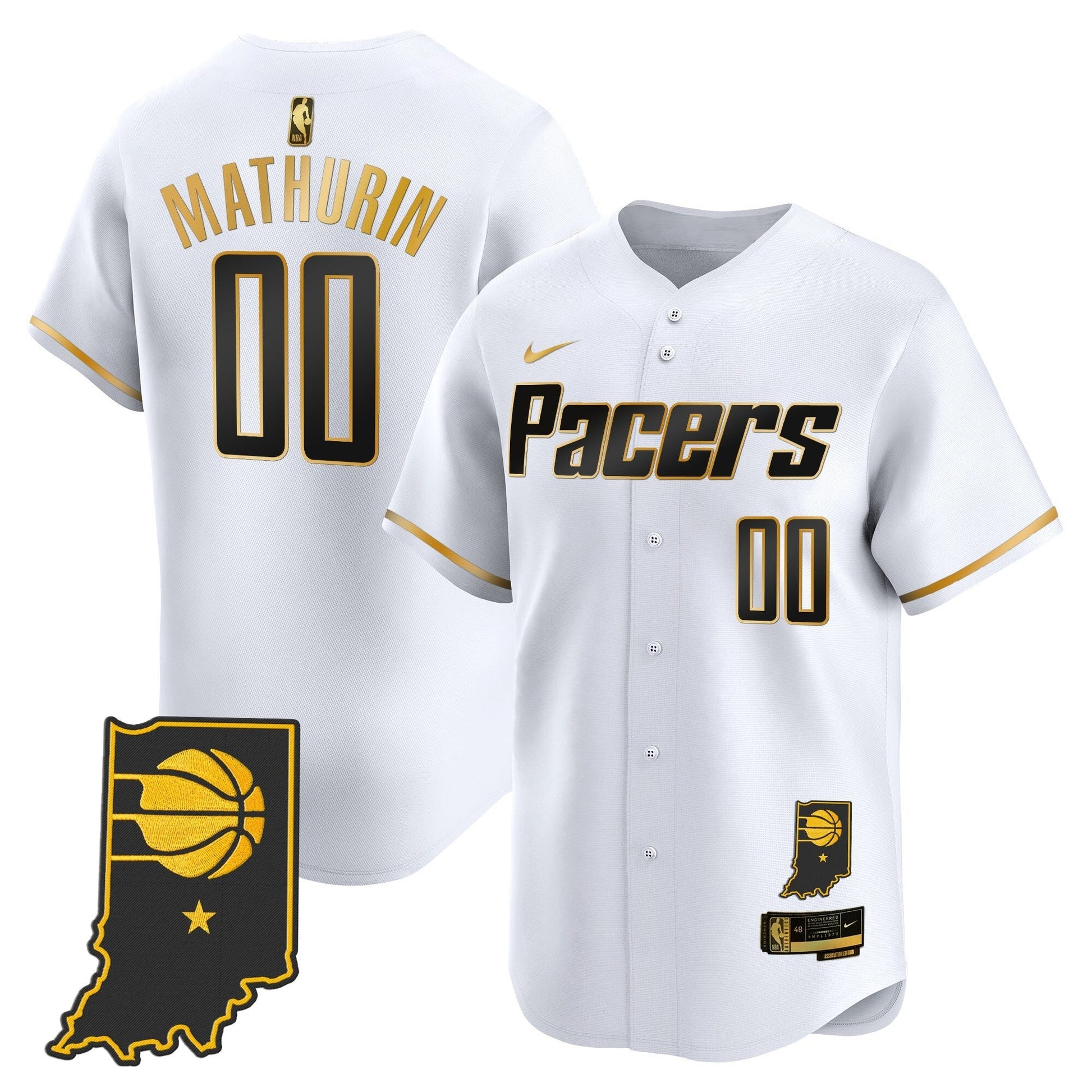Men's Indiana Pacers Vapor Baseball Jersey - All Stitched