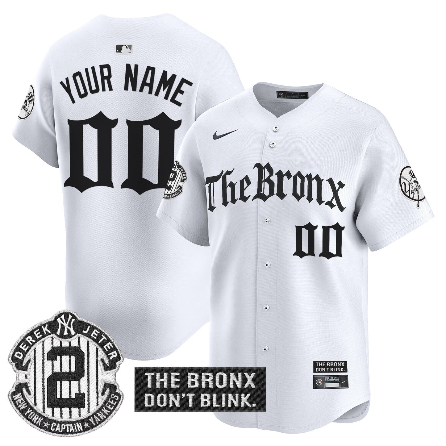 Yankees 'The Bronx - Gothic Ink Drop Edition' Vapor Premier Limited Custom Jersey - All Stitched