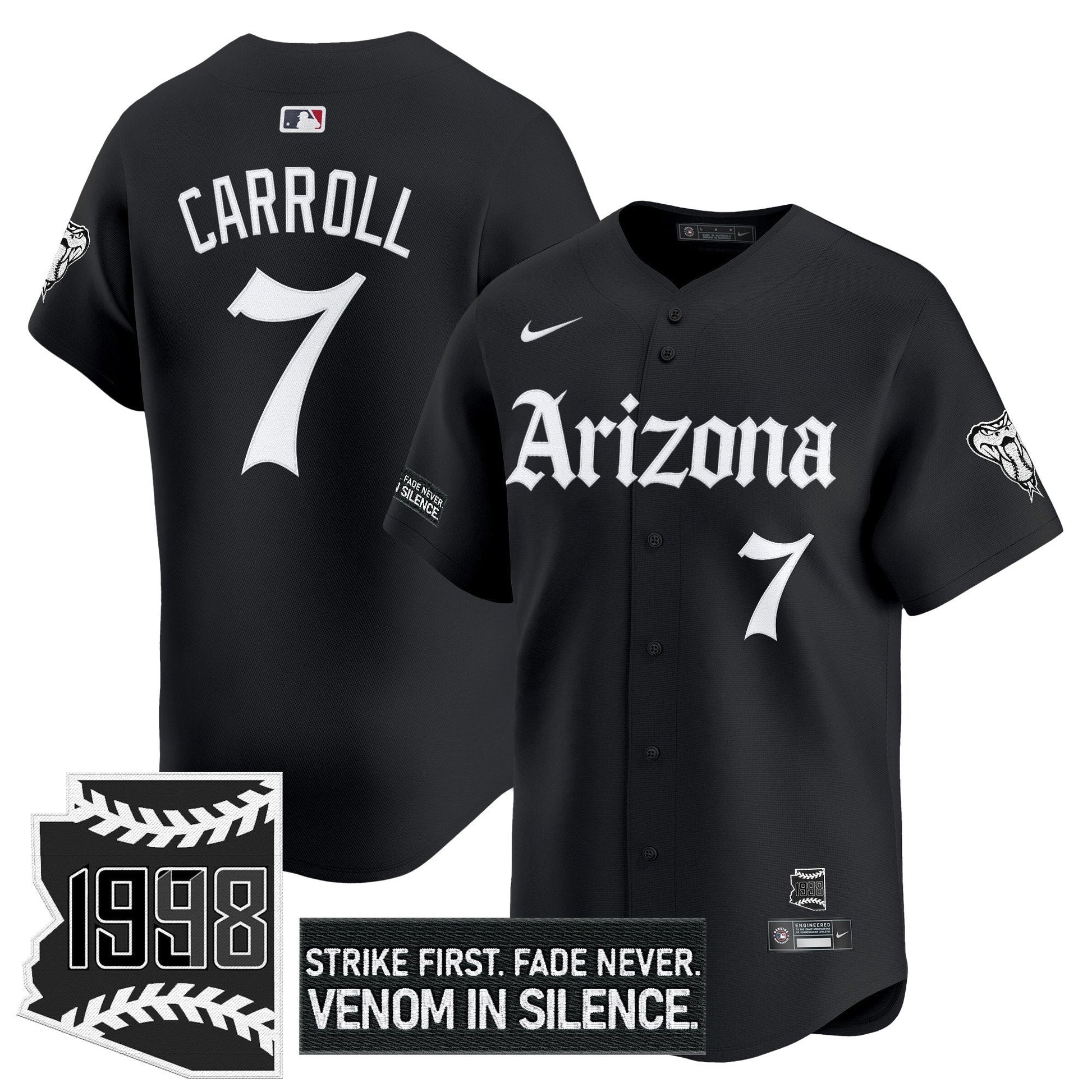 Men's Arizona Diamondbacks 'Gothic Desert Fang Edition' Vapor Premier Limited Jersey - All Stitched