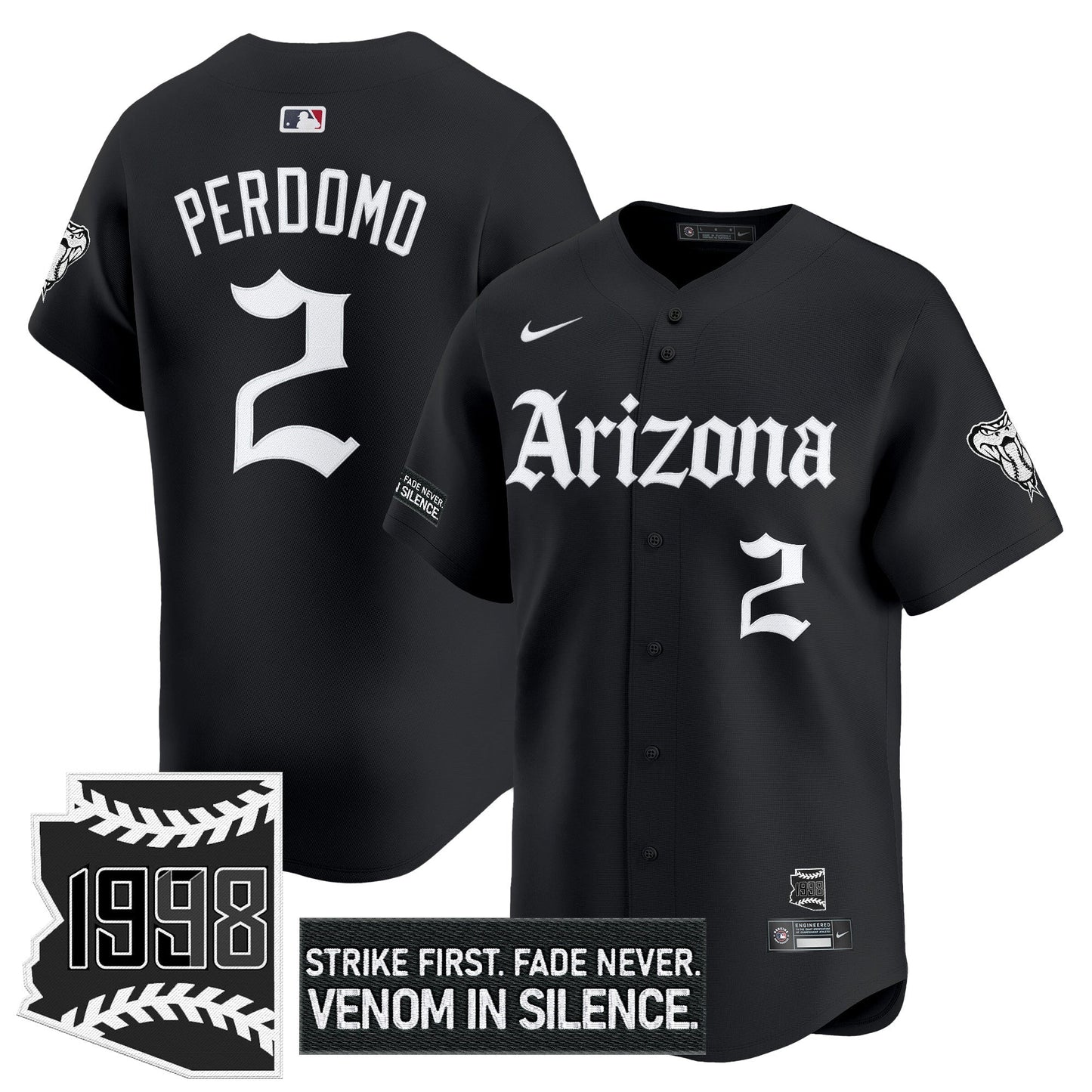 Men's Arizona Diamondbacks 'Gothic Desert Fang Edition' Vapor Premier Limited Jersey - All Stitched