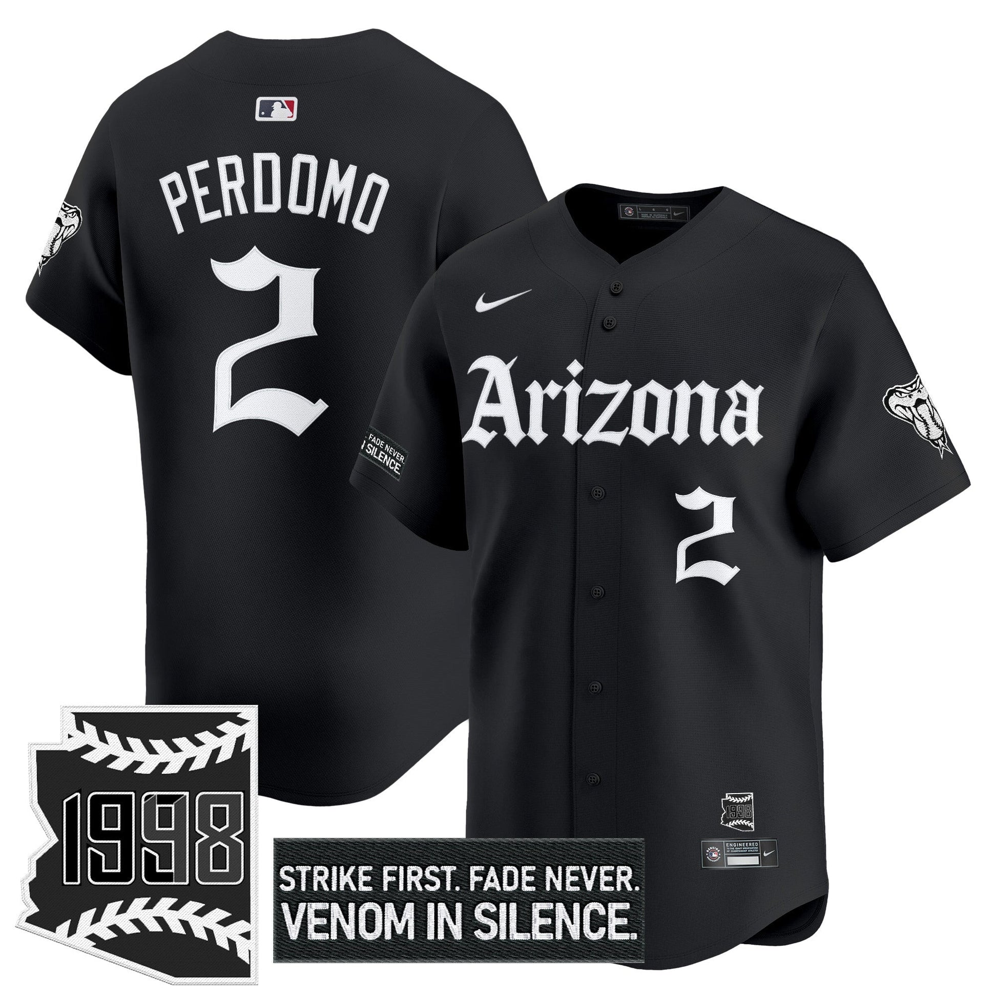 Men's Arizona Diamondbacks 'Gothic Desert Fang Edition' Vapor Premier Limited Jersey - All Stitched