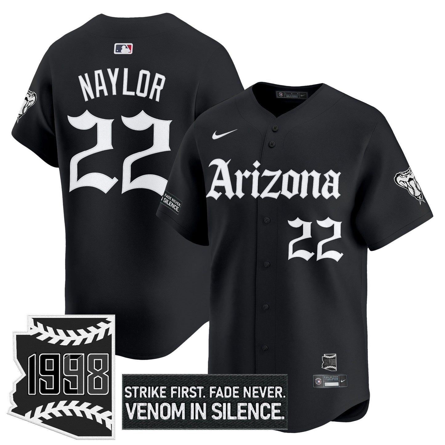 Men's Arizona Diamondbacks 'Gothic Desert Fang Edition' Vapor Premier Limited Jersey - All Stitched