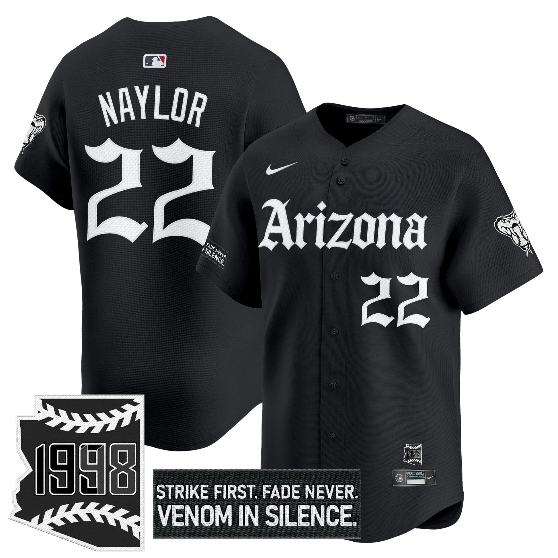 Men's Arizona Diamondbacks 'Gothic Desert Fang Edition' Vapor Premier Limited Jersey - All Stitched