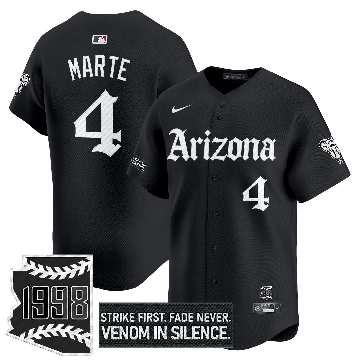 Men's Arizona Diamondbacks 'Gothic Desert Fang Edition' Vapor Premier Limited Jersey - All Stitched
